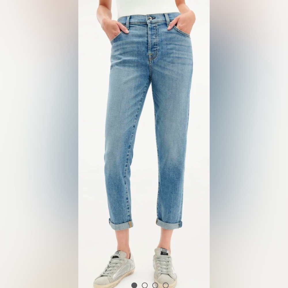 Splendid Womens Crop Midrise Relaxed Slim Fit Light Wash Jeans RF1C880 Size 25